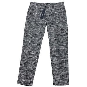 Damir Doma Phaius Trousers Pants Women 42 Front Overlap Black White Plaid Tweed
